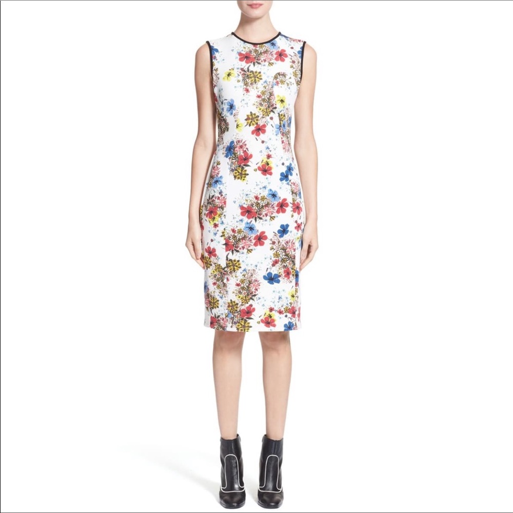 ERDEM Maura Dress White Floral Sheath